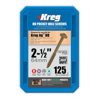 Kreg No. 14 X 2 1/2 in. L Square Zinc-Plated Pocket-Hole Screw 125 ct