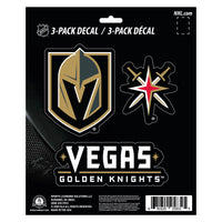 NHL - Vegas Golden Knights 3 Piece Decal Sticker Set