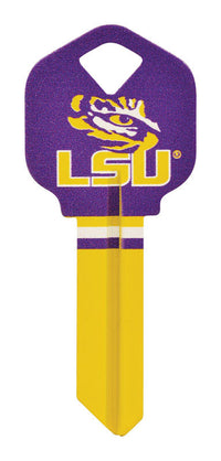 Hillman NCAA LSU Tigers House/Office Key Blank 66 KW1 Single  For Kwikset Locks (Pack of 6).