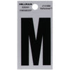 Hillman 2 in. Reflective Black Mylar Self-Adhesive Letter M 1 pc (Pack of 6)