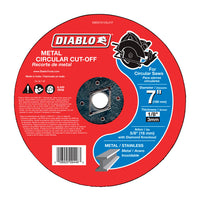 Diablo 7 in. D X 5/8 in. Aluminum Oxide Metal Circular Cut-Off Disc 1 pk