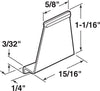 Prime-Line 0.25 in. D X 5/8 in. L Spline Channel