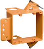 Carlon Rectangle PVC 2 gang Low Voltage Mounting Bracket Orange