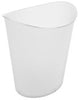 Sterilite 10318606 11.75" X 9.5" X 12.63" 3 Gallon White Oval Wastebasket (Pack of 6)