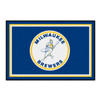 MLB - Milwaukee Brewers Retro Collection 4ft. x 6ft. Plush Area Rug - (1970)