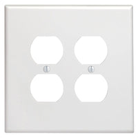 Leviton White 2 gang Thermoset Plastic Duplex Wall Plate 1 pk