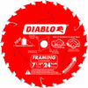 Diablo Tracking Point 7-1/4 in. D X 5/8 in. TiCo Hi-Density Carbide Saw Blade 24 teeth 1 pk