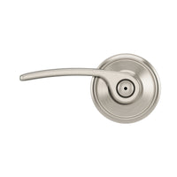 Schlage Merano Satin Nickel Bed and Bath Lever Right or Left Handed