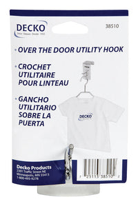 Decko 4.5 in. L Chrome Silver Chrome Over the Door Utility Over the Door Hook 1 pk