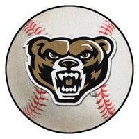 Oakland University Baseball Rug - 27in. Diameter