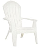 Adams RealComfort White Polypropylene Frame Adirondack Chair