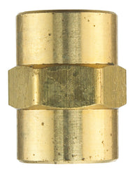 JMF 3/8 in. FPT x 3/8 in. Dia. FPT Yellow Brass Coupling (Pack of 10)