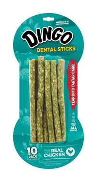 Dingo Large Puppy Dental Sticks Chicken 5 in. L 10 pk