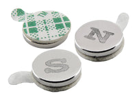 Magnet Source .06 in. L X .25 in. W Silver Disc Magnets with Adhesive 1.2 lb. pull 12 pc