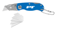 Performance Tool 6.4 in. Lockback Compact Utility Knife Blue 6 pk