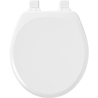 Mayfair Slow Close Round White Molded Wood Toilet Seat