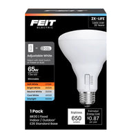 Feit BR30 E26 (Medium) LED Bulb Adjustable White 65 Watt Equivalence 1 pk