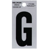 Hillman 2 in. Reflective Black Mylar Self-Adhesive Letter G 1 pc (Pack of 6)