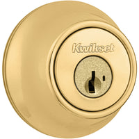 660 3 SMC RCAL RCS K3 1-Cyl Deadbolt with SC1 Keyway - Polished Brass