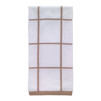 T-Fal Sand Cotton Checked Parquet Kitchen Towel (Pack of 6)