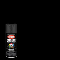 Krylon Fusion All-In-One Flat Black Paint + Primer Spray Paint 12 oz (Pack of 6).