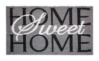 J & M Home Fashions 36 in. L X 24 in. W Gray Home Sweet Home Coir Door Mat