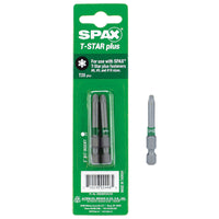 Spax T-Star Plus T20  S X 2 in. L Driver Bit Steel 2 pk (Pack of 10)