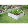 NuVue Deluxe 15 in. H X 48 in. W X 48 in. D Vinyl Wall Raised Garden Bed White