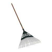 Seymour S300 DuraLite 65 in. 22 Tine Steel Leaf Rake Wood Handle