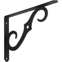 152BC 10â€ x 7â€ Ornamental Shelf Bracket - Antique Black