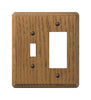 Amerelle Contemporary Brown 2 gang Wood Toggle Wall Plate 1 pk