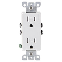 Leviton 15 amps 125 V Duplex White Weather Resistant Outlet 5-15 R 1 pk