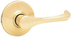 Kwikset Dorian Polished Brass Passage Lever Right or Left Handed