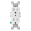 Leviton 15 amps 125 V Duplex White Outlet 5-15R 1 pk