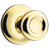 Kwikset  Tylo  Polished Brass  Steel  Passage Door Knob  3  Right or Left Handed