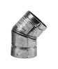 Pellet Stove Elbow, 45 Degree