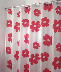 InterDesign 35320 Red & White Poppy Shower Curtain