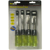 Pro-Grade 1/4 in. W Wood Chisel Set 4 pc