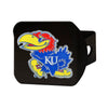 University of Kansas Black Metal Hitch Cover - 3D Color Emblem