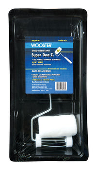 Wooster Super Doo-Z Fabric 4 in. W X 3/8 in. Trim Roller with Frame 3 pk