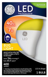 GE A19 E26 (Medium) LED Bulb White 40 Watt Equivalence 1 pk (Pack of 3)