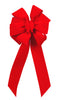 Holiday Trims Bow Red Velvet 10 inch 1 pk (Pack of 6)