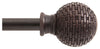 Kenney Weathered Brown Woven Ball Curtain Rod 48 in. L X 86 in. L