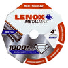 Lenox MetalMax 4 in. D X 5/8 in. Diamond/Metal Cut-Off Wheel 1 pc