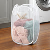 Whitmor White Mesh Fabric Pop-up Laundry Hamper