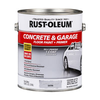 Rust-Oleum Satin Battleship Gray Acrylic Concrete and Garage Floor Paint 1 gal. (Pack of 2)