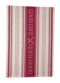 Kay Dee Cooks Kitchen Marsala Cotton Embroidered Tea Towel (Pack of 6)