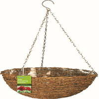 Gardman 8 in. H X 14 in. D Rattan Hanging Basket Brown