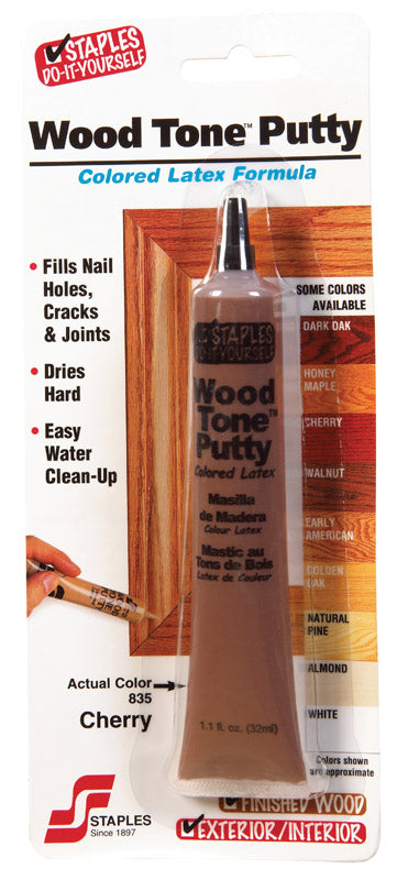 1.05 oz. Cherry/Red Mahogany Wood Tone Putty, Staples, 835