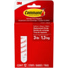 3M Command White Foam 3 lbs. Capacity Large Adhesive Strips 2 L x 0.63 W in. for Indoor